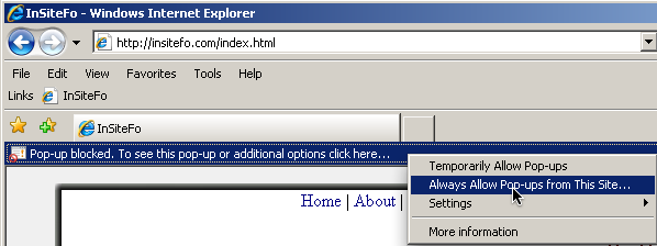 IE block